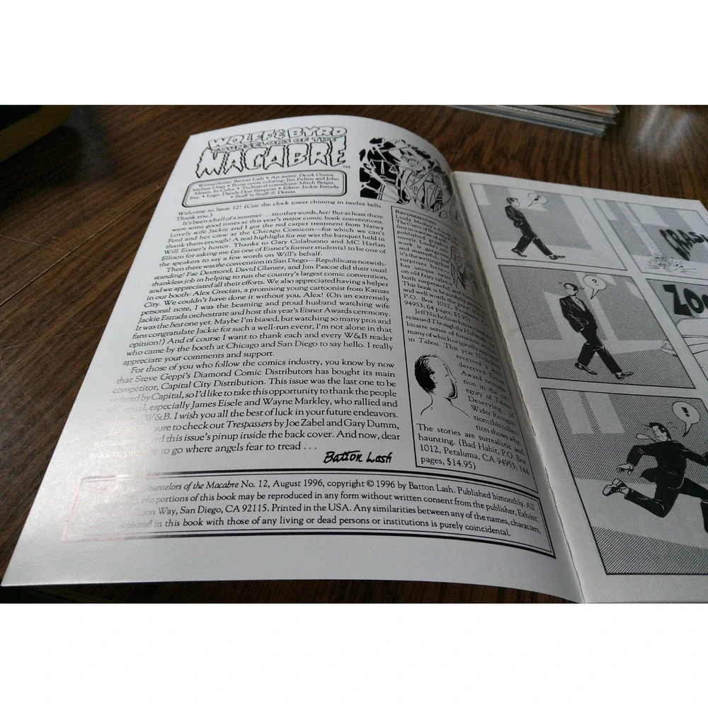 Wolff & Byrd Counselors Of The Macabre #12 August 1996 Exhibit A Press